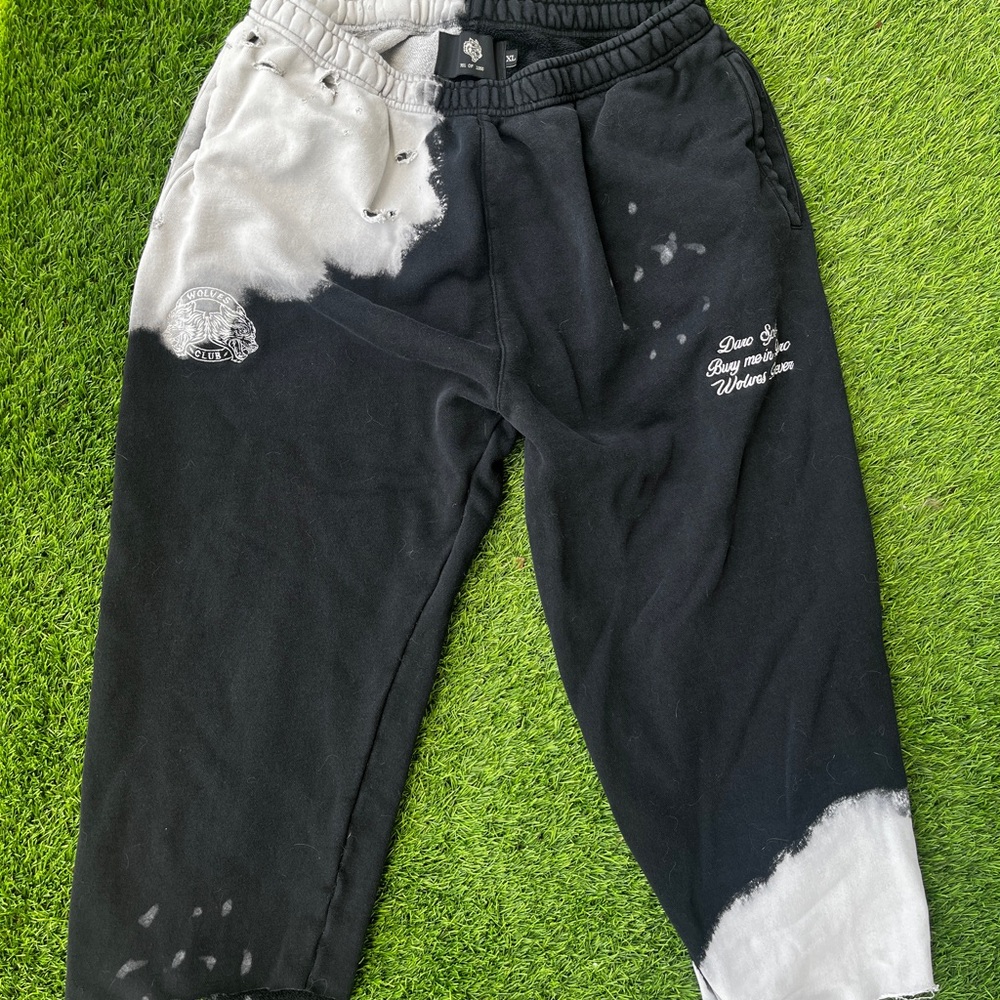 Darc Sport Black and White Sweatpants Modern Fitted Style